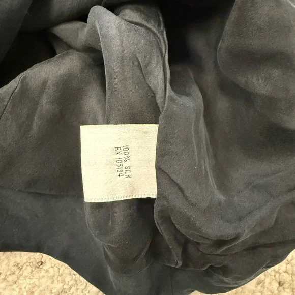 GO BY GO SILK size 6 EUC washable lux Blazer with Military Flair Dark Gray/black - Picture 13 of 14